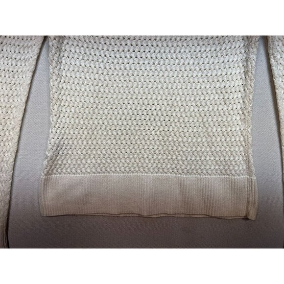 American Eagle Outfitters Women Sweater Small White Open Knit Long Sleeve Casual - Picture 11 of 12